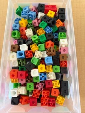 Mixed Plastic Linking Snap Cubes Multicolour Math Manipulatives Counters